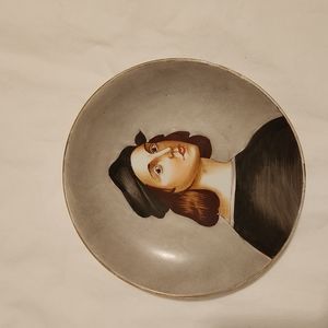 Hand Painted Italian Renaissance Raffaelo Self Portrait Plate